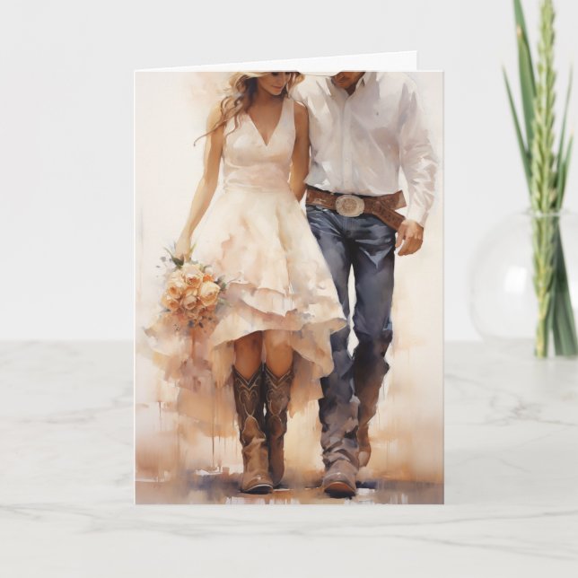 Tarjeta Stetson & Lace Boda: Serenade Sundown (Anverso)