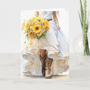 Tarjeta Stetson & Lace Boda: Serenading Sunflowers