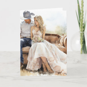 Tarjeta Stetson & Lace Boda: Whispers Sunset