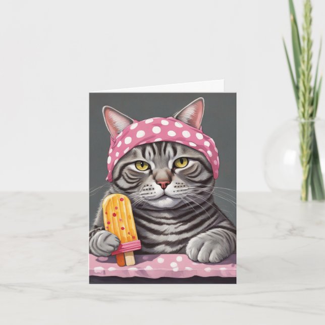 Tarjeta Steve el gato atigrado cumpleaños descarga instant (Anverso)