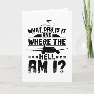 Tarjeta Stewardess what day is it