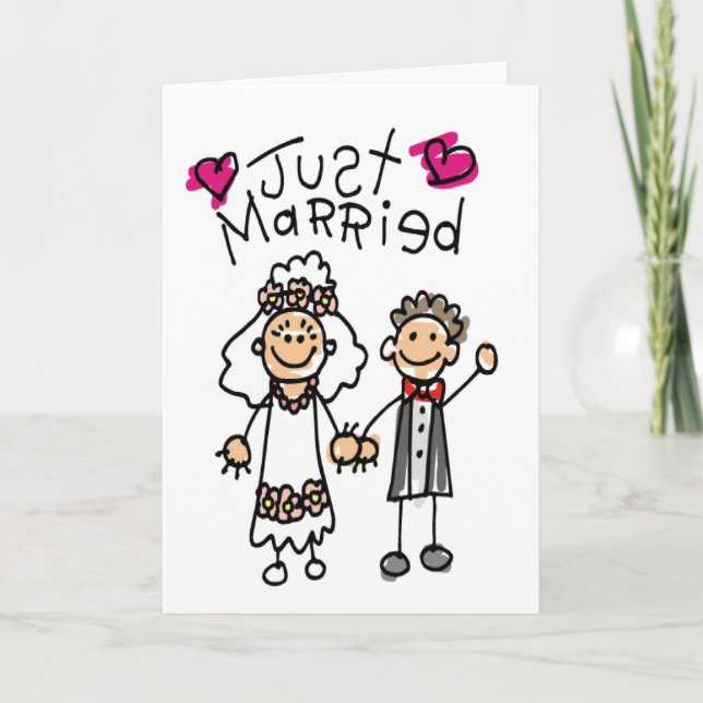 Tarjeta stick.justamente casado (Anverso)