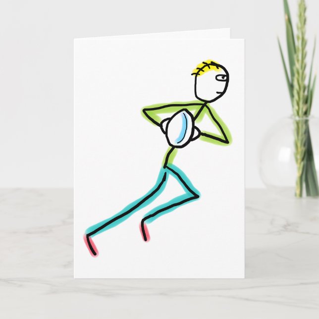 Tarjeta Stickman de Rugby (Anverso)