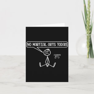 Tarjeta Stickman divertido y triste Karate Taekwondo Jiu-J