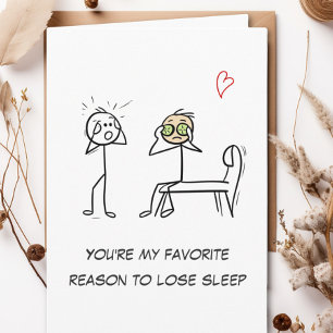 Tarjeta Stickman Humor Cita Día de San Valentín gracioso
