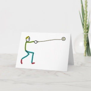 Tarjeta Stickman Lanzamiento de Martillo