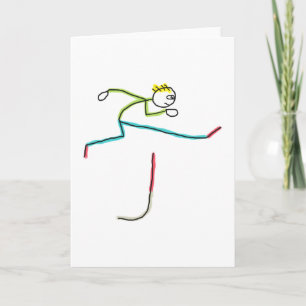 Tarjeta Stickman Saltando Vallas