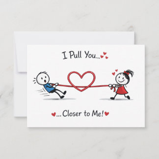 Tarjeta Stickman Tira y Afloja del Amor