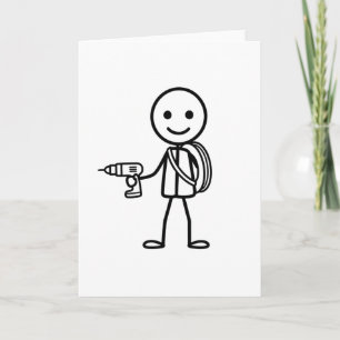 Tarjeta Stickmen At Work - El Electricista