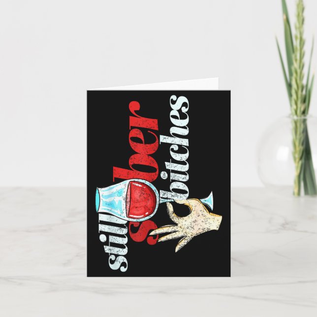 Tarjeta Still Sober Es _ Funny Sobriety Celebration Gift  (Anverso)