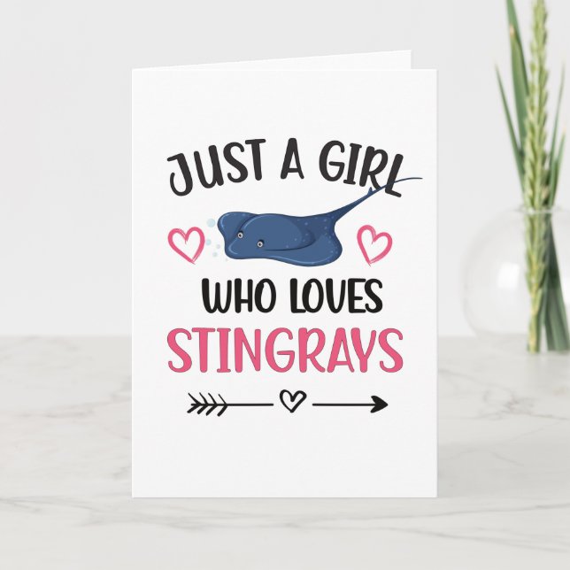 Tarjeta Stingray Lover Manta-Ray Sea Animal Stingray Chica (Anverso)