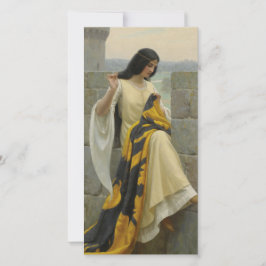 Tarjeta Stitching the Standard Flag (Mujer medieval)