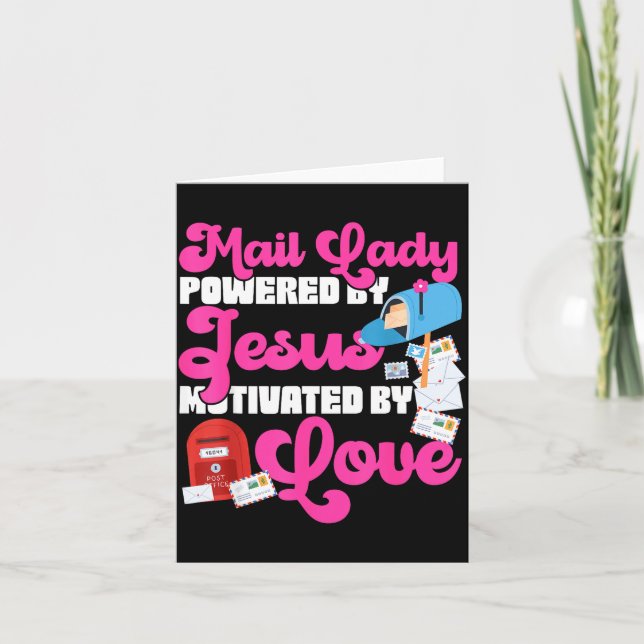 Tarjeta Stman Mailman Jesus Faith Christian Mail Lady Were (Anverso)