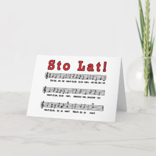 Tarjeta ¡Sto Lat! Canción