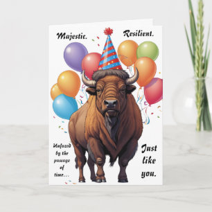 Tarjeta Stoic Bison Birthday Wisdom
