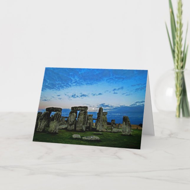 Tarjeta Stonehenge Sunset (Anverso)