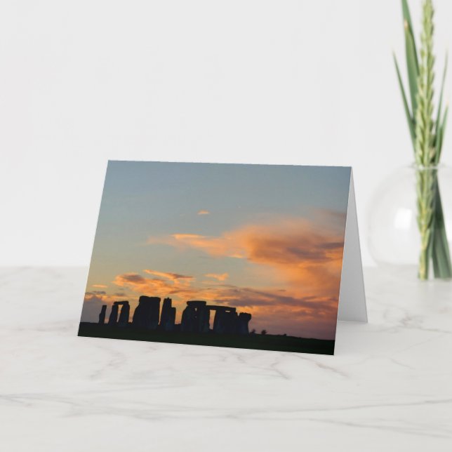 Tarjeta Stonehenge Sunset (Anverso)