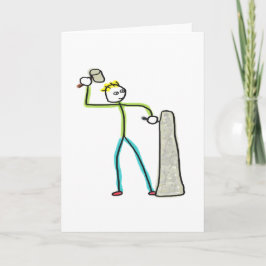 Tarjeta Stonemason Stickman