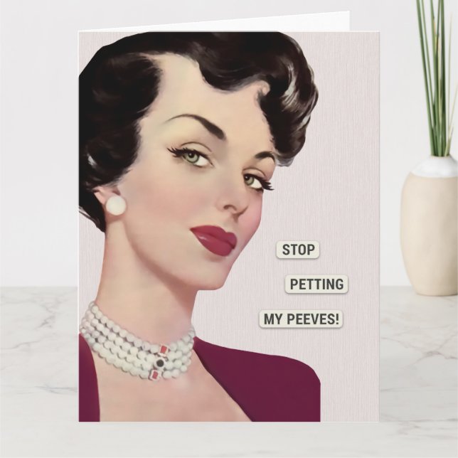 Tarjeta Stop Petting My Peeves (Anverso)