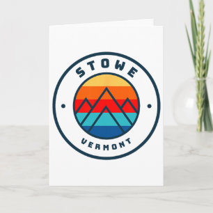 Tarjeta Stowe Vermont Esquí Snowboard Esquí Viaje Familiar