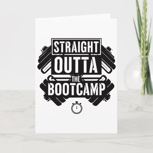 Tarjeta Straight Outta Fitness gym Workout  (Anverso)