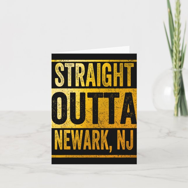 Tarjeta Straight Outta Newark New Jersey  (Anverso)