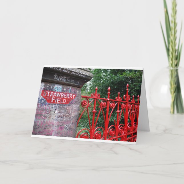 Tarjeta Strawberry Fields Liverpool (Anverso)