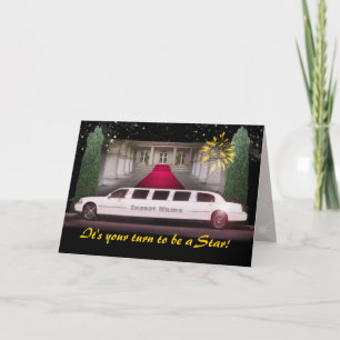 Tarjeta Stretch Limo V.I.P.  (personalizable)