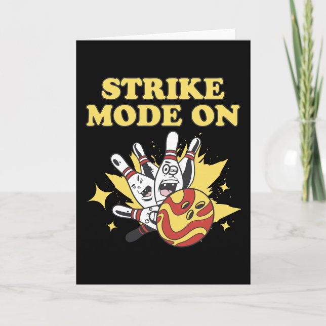 Tarjeta Strike Mode Bowling Player Bowling Gift (Anverso)