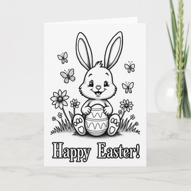 Tarjeta Striped Ovoid Bunny Joy Card (Anverso)