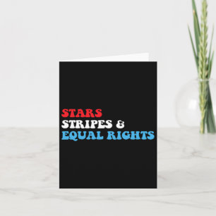 Tarjeta Stripes E Igualdad De Derechos 4 De Julio Mujeres 