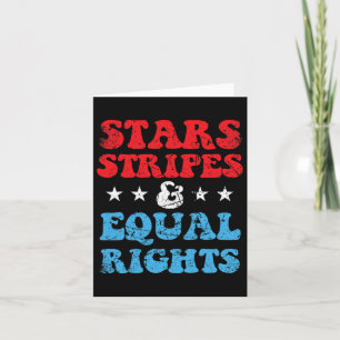 Tarjeta Stripes E Igualdad De Derechos 4 De Julio Mujeres