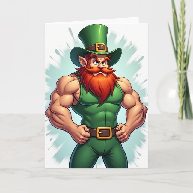 Tarjeta Strong Leprechaun Awesome Card (Anverso)