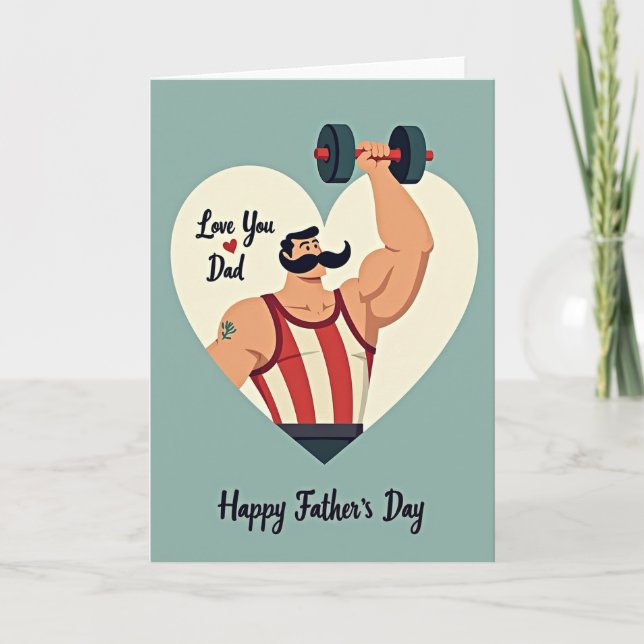 Tarjeta Strongman Te Ama Papá (Anverso)