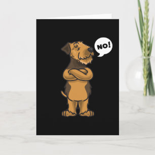 Tarjeta Stubborn Airedale Terrier Dog