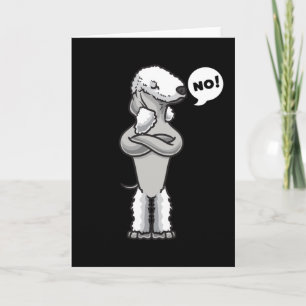 Tarjeta Stubborn Bedlington terrier Dog funny