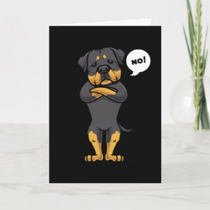 Tarjeta Stubborn Rottweiler Dog