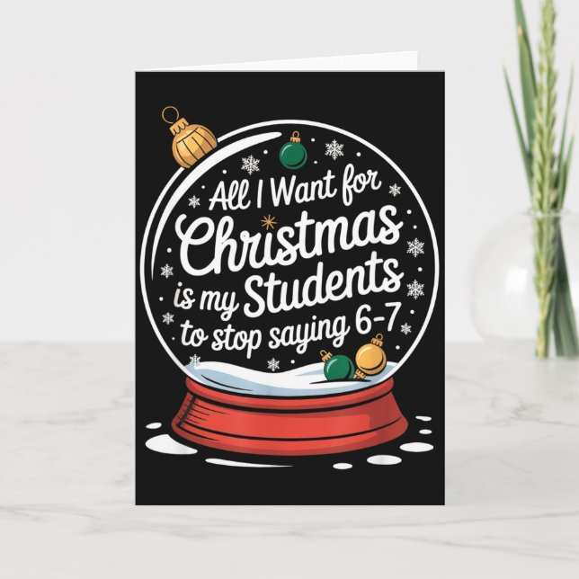 Tarjeta Students Saying 6-7 67 Six Seven Funny Teacher Chr (Anverso)