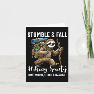 Tarjeta Stumble And Fall Hiking Society Funny Hiker Sloter