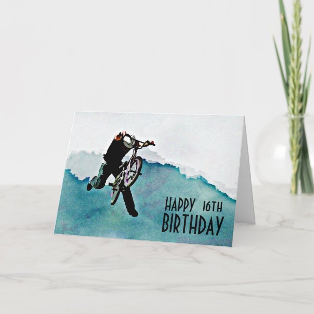 Tarjeta Stunt de bicicleta BMX de estilo libre (Anverso)