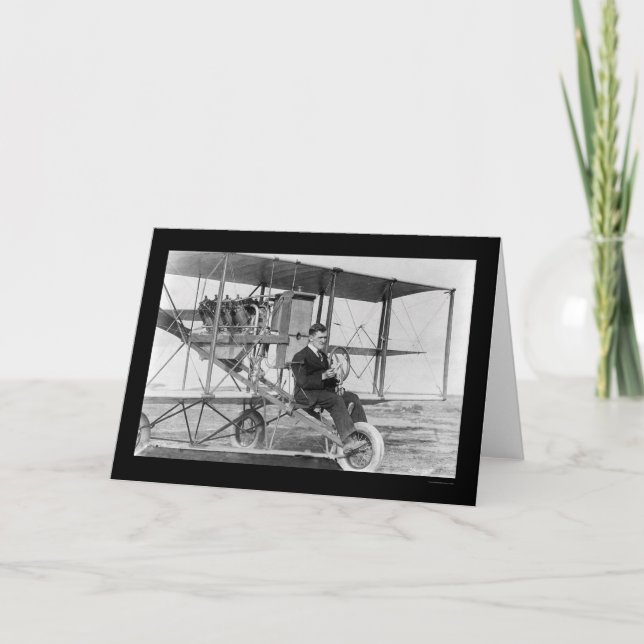 Tarjeta Stunt Pilot Lincoln Beach 1912 (Anverso)
