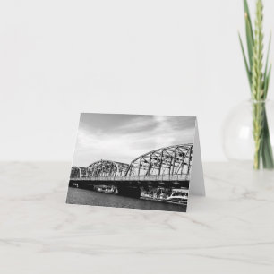 Tarjeta Sturgeon Bay Steel Bridge Black and White