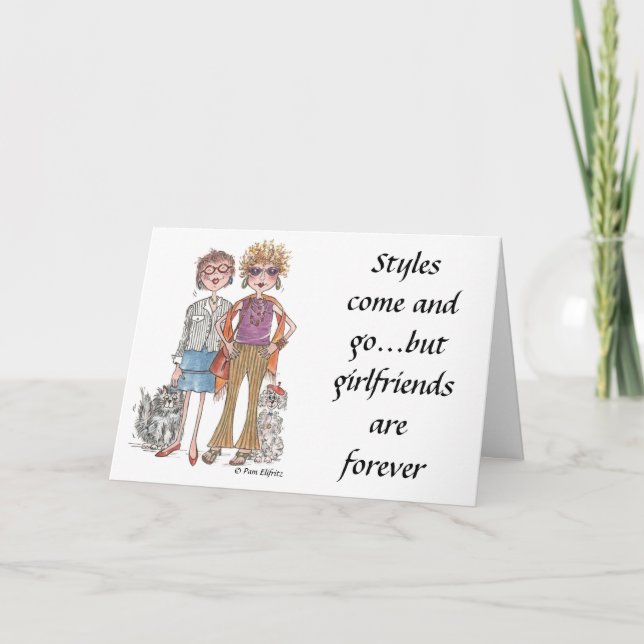 Tarjeta Styles Come and Go for two Close Friends Card (Anverso)