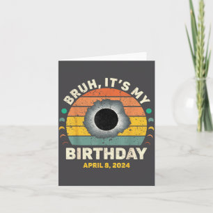 Tarjeta Su Camiseta Cumpleaños Hermano Eclipse Solar Vinta
