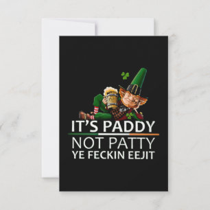 Tarjeta Su cáscara no es páty feckin eejit