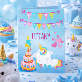 Tarjeta Su cuarto cumpleaños mágico de Unicornio
