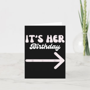 Tarjeta Su cumpleaños (flecha apuntando) Humor gracioso Sa