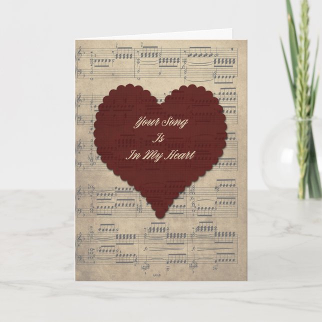 Tarjeta Su El día de San Valentín de canción (Anverso)