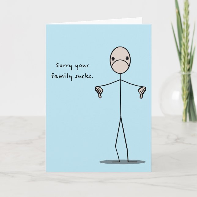 Tarjeta Su familia chupa (Anverso)