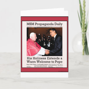 Tarjeta Su Holiness encuentra al papa